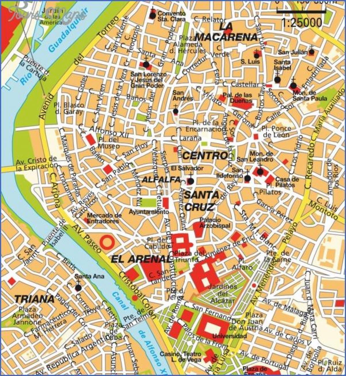 Seville tempat peta