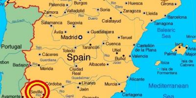 Peta sepanyol menunjukkan Seville