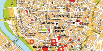 Peta Seville sepanyol pusat bandar