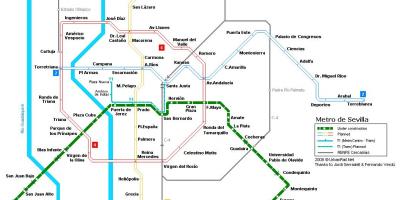 Peta Sevilla stesen kereta api