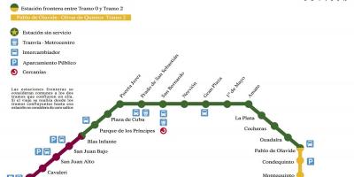 Peta kereta bawah tanah Seville